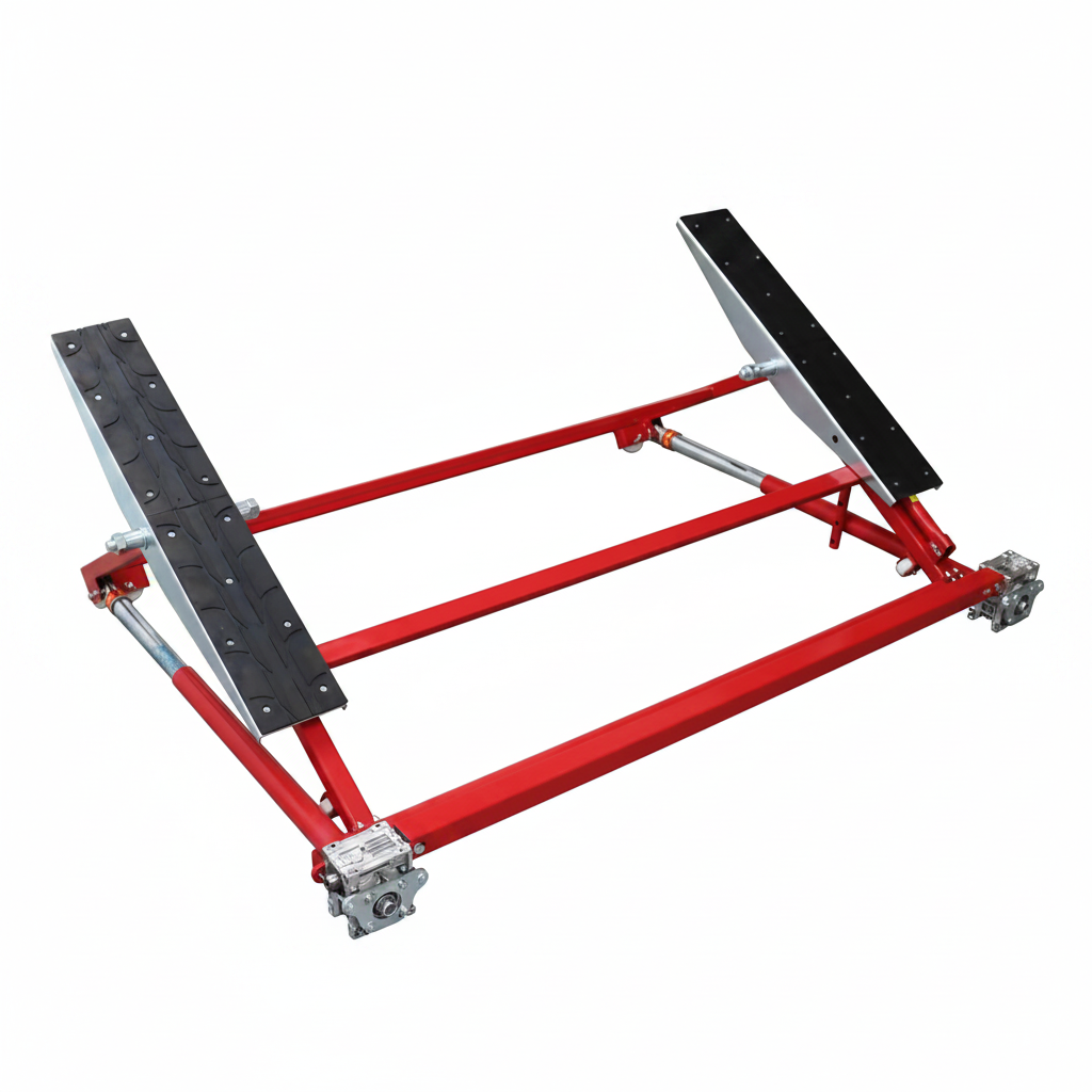 Portable Car Lift Designed for Home Garages, 4409 lb Capacity, Adjustable Height 15-59cm, Mobile Casters